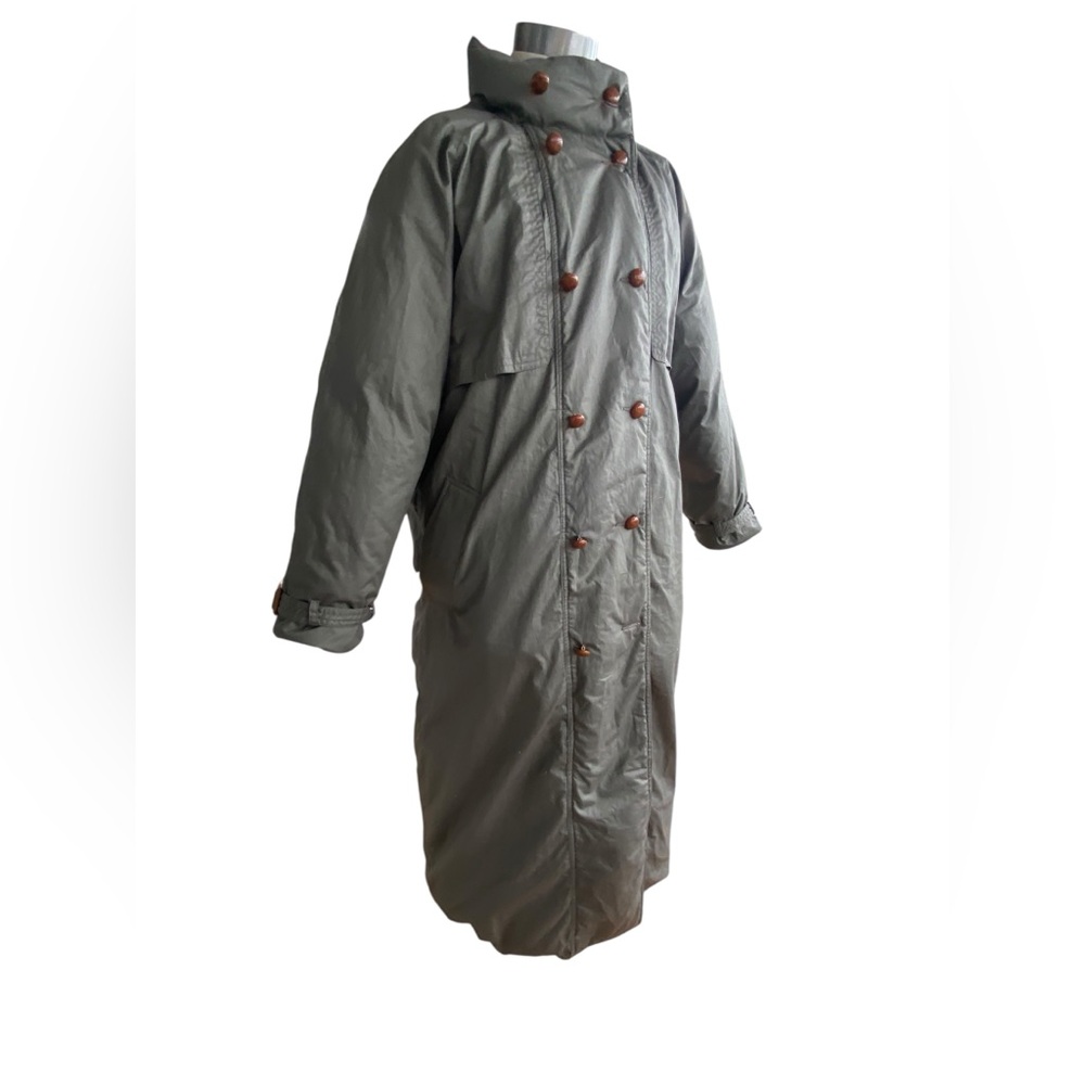 Vtg Eddie Bauer Goose Down Reversible Trench Coat Size Medium Puffer NOS w Tags